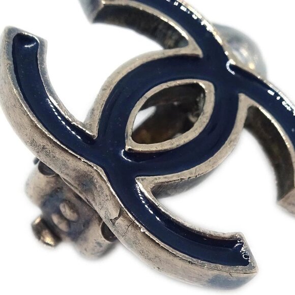 Chanel CC Black Earrings Clip-On Gold 10C 194985 - Picture 2 of 4